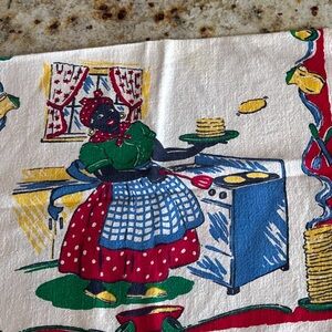 Americana pancake Vintage Style Kitchen Towel with Colorful Print